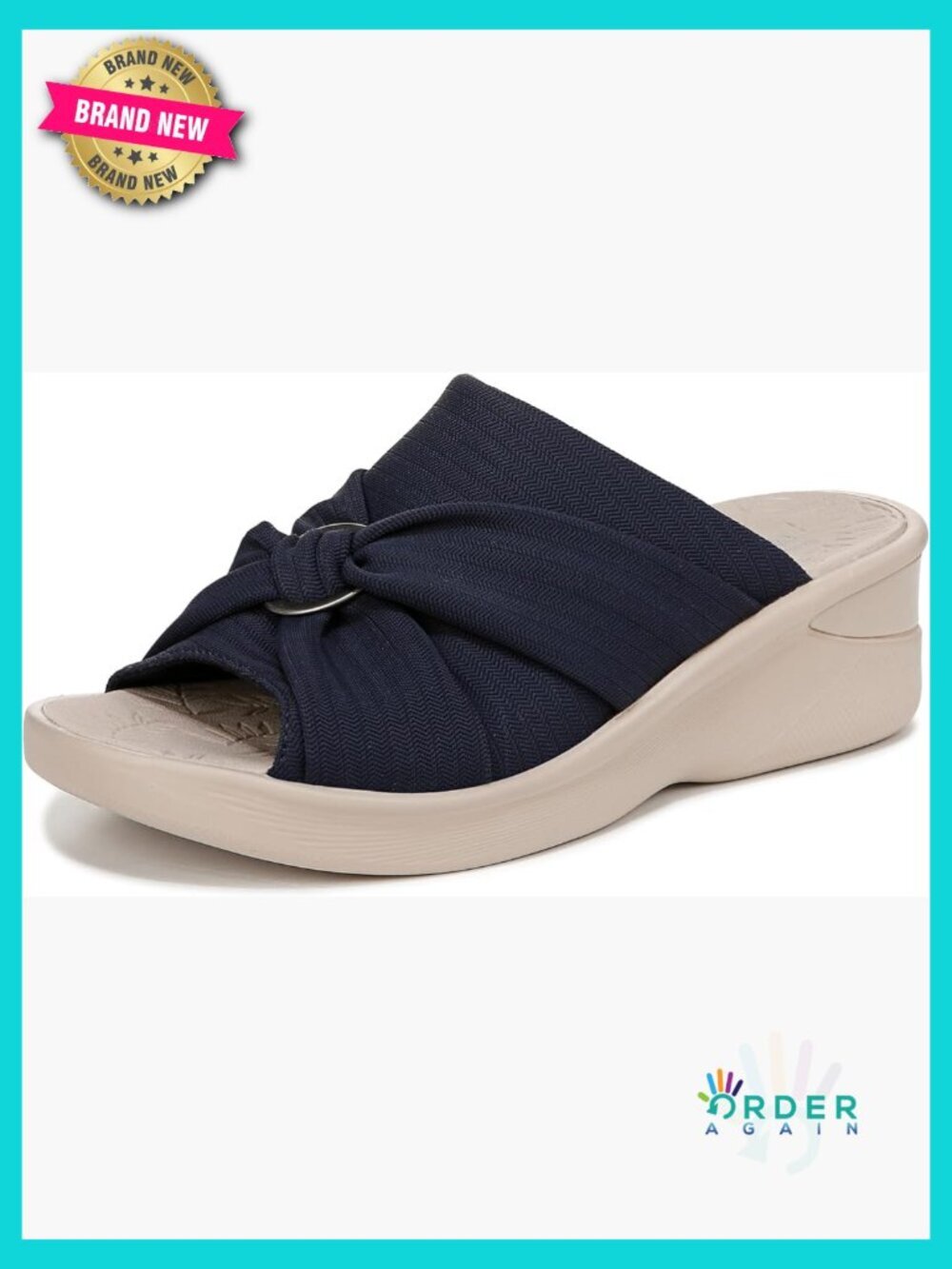 Women's Wedge Sandal Slide Stretch Fabric Platform Casual Slip On Lightweight